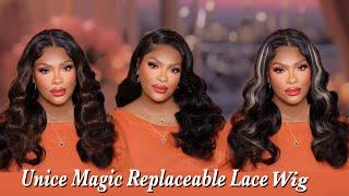 1 WIG 3 STYLES! Magic Replaceable Lace Wig| Switching Looks Effortlessly|   Ft.UNICE