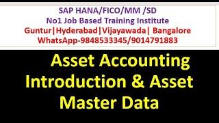 SAP FICO Video -Asset Accounting Introduction & Asset Master Data| SAP FICO Tutorials Full in Telugu