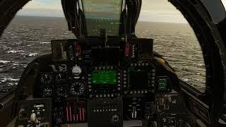 X Plane 12: F14 Low flying over sea (Mach 1.4)