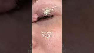  Eyeshine cosmetics glitter in “disco”. #makeup #glittermakeup #glitter