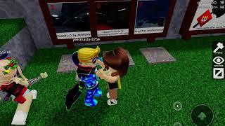 Playing roblox  flee the facility