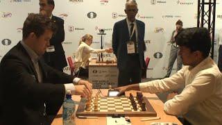 MAGNUS VS HARSHA BHARATHAKOTI || World Rapid Chess