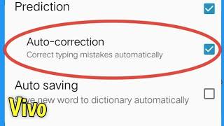 Auto Correction On In Vivo | Vivo Me Auto Correction Off Kaise Kare