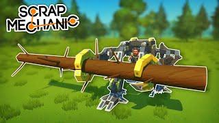 I Built a Tree Harvesting Mech to Collect Lumber! - Scrap Mechanic Creative Mode