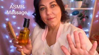 ASMR Massage‍️УСЫПЛЯЮЩИЙ МАССАЖ СПИНЫ, ШЕИ, ПЛЕЧ И ГОЛОВЫ +🪮РАСЧЕСЫВАНИЕ ВОЛОС/Ролевая игра