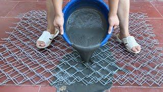 Good Idea! Simple Way To Make Coffee Tables, Chairs from Cement and Iron Mesh