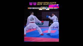 Amazing Take Down !!! Karate male kumite -84 KG | Greece vs Jordan | karate Fight Tournament 2024 !!