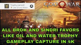 All Brok and Sindri Favors - Trophy Like Oil and Water (God of War 2018)