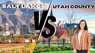 Living in Salt Lake county vs Utah County|(Real Estate View)