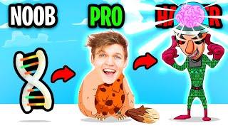 NOOB vs PRO vs HACKER In HUMAN EVOLUTION!? (ALL LEVELS!)