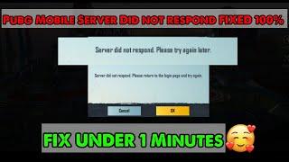 Pubg Mobile Server Did not respond Try again later Fix error | How to fix server did not respond 