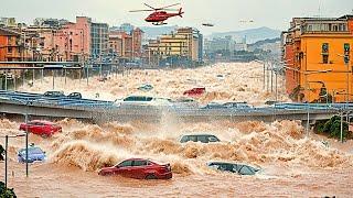 Mass Evacuation in Spain! City washed away after severe flooding in Valencia, bridge collapsed