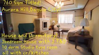 #vlog #735 HOUSE AND LOT WITH DORMITORY IN BAGUIO CITY 760 SQM WITH PARKING AREA AND CAR GARAGE