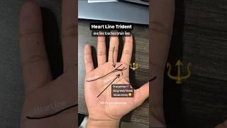 When heart line falls on brain line #palmistry #astrology