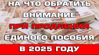 На что обратить внимание при продлении Единого пособия в 2025 году