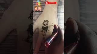 ️Cute couple‍️‍ mehndi design for brides#mehndi #art #henna #bridal #cute #cartoon #kids #easy