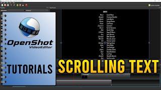 OpenShot Tutorial #12 | How To Add Scrolling Text To A Video In OpenShot