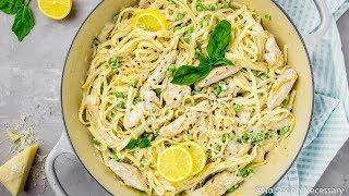 One Pot Creamy Lemon Chicken Pasta - No Spoon Necessary