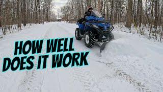 Plowing Snow with an ABS Pipe on my Blade | See How it Does On Gravel Driveway