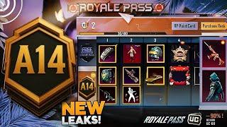 BGMI A14 ROYAL PASS REWARDS|A14 ROYAL PASS 1 TO 100 RP REWARDS | A14 ROYAL PASS  | A14 RP LEAKS