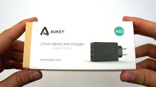 UNBOXING AUKEY CARICATORE DA MURO 3 PORTE USB PA-U35