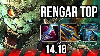 RENGAR vs JAX (TOP) | 500+ games, Dominating | NA Diamond | 14.18