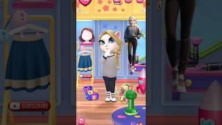 Elsa  Cosplay Makeover My Talking Angela 2 #shorts #angela2 #elsafrozen #cosplay
