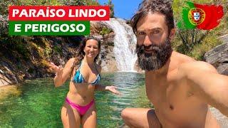 WE DIDN'T IMAGINE FINDING SUCH A DANGEROUS WATERFALL IN PORTUGAL