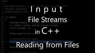 Input File Streams in C++ (Reading from Files)