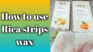 How to use Rica strips wax Rica strips wax Brazilian wax Tutorial strips wax Rica strips wax