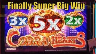 FINALLY SUPER BIG WIN COBRA HEARTS (Konami) SlotLive Play & Bonuses @ San Manuel Casino彡栗スロ