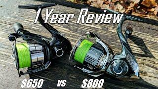 Shimano Stella vs Vanquish (vs Daiwa Exist) - 1 Year Reel Review