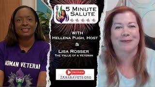 “5 Minute Salute” with Lisa Rosser of The Value of a Veteran hosted by Hellena Pugh