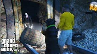 GTA 5 - I TOOK CHOP TO THE SCARY HAUNTED MINESHAFT (HAUNTED SCENE )