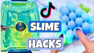 I Tried VIRAL TikTok Slime Hacks!  *Oddly Satisfying Slime ASMR DIY*