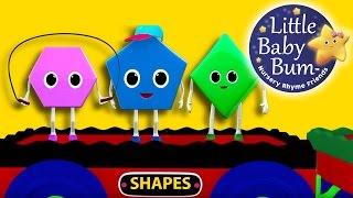 Shapes Train Song | Nursery Rhymes for Babies by LittleBabyBum - ABCs and 123s