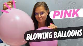 ASMR - only Pink BALLOONS - BLOWING | pop, tap | 