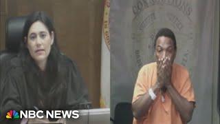 Florida man seen in viral courtroom video returns to jail