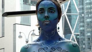 Andy Golub, Body Painting, Columbus Circle, part 2