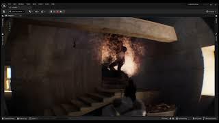 Gameplay  | Unreal Engine 5.2 + ALS  +MetaHuman+ ragdoll + Bodycam Effect + Niagara Particles| TEST