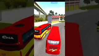 Heartbreak Overtaking Hanif Bus on bus simulator Indonesia | BUSSID | HU Gaming #shorts