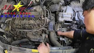 How to replace a starter motor HYUNDAI SANTA FE 2.2D CRDI 2010~2014 D4HB A6LF3 AWD