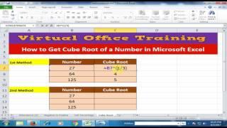 How to Get Cube Root of a Number in Microsoft Excel : Excel Tips and Tricks