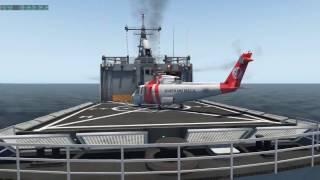 X-Plane 11 helicopter ship landing!