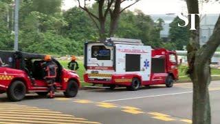 Several rescue vehicles seen near Singapore American School | The Straits Times