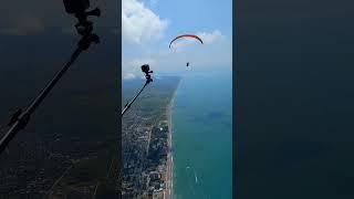 paraglider above black sea