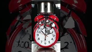 Alarm Clock Obliterated by Hydraulic Press! 勞 ASMR CRUNCH!
