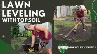 Leveling Lawn with Topsoil, Level yard with topsoil, How to level your lawn with topsoil #levellawn