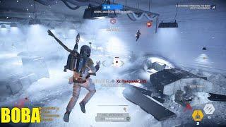 Boba Fett assaulting Hoth while having a DEEP Star Wars talk! - Star Wars Battlefront 2