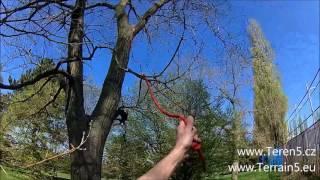 Throwing the rope directly into the lower crotch - no throw bag
